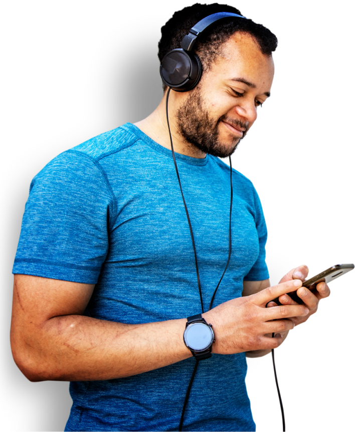 Man with headphones